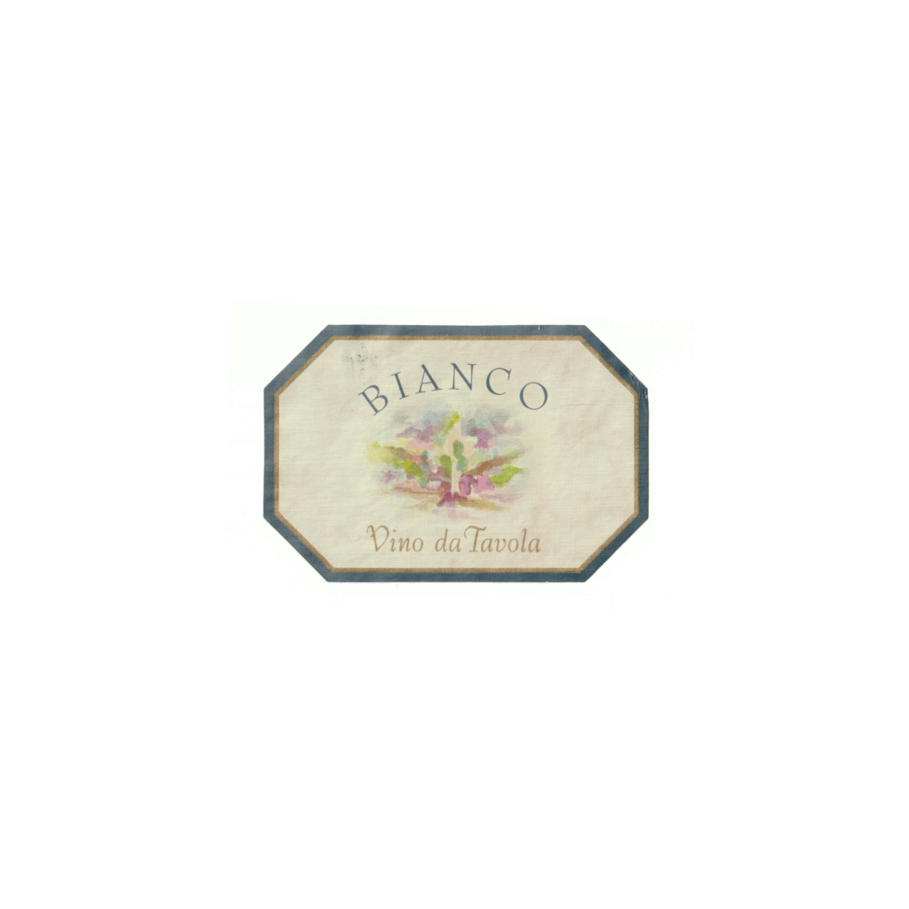 Il vino bianco Le Molere – Bianco, prodotto a Contra, in Italia, presenta un'etichetta altro realizzata in carta marcata e stampata con tecnologia Offset.